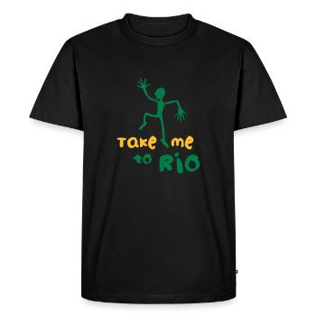 dance_rio - Men's Premium Organic T-Shirt - black - Front - Nico (187cm)