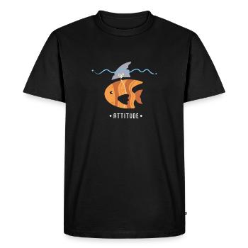 Sassy Sarcastique Mignon Poisson d’aileron de requin - T-shirt Premium bio Homme - noir - Devant - Nico (187cm)