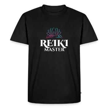 Stress Reduction Energy Healing Reiki Master - Men's Premium Organic T-Shirt - black - Front - Nico (187cm)