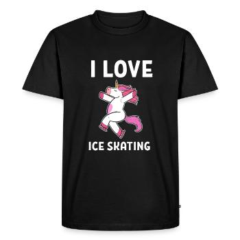 Patinage sur glace Patinage sur glace Patinage sur glace - T-shirt Premium bio Homme - noir - Devant - Nico (187cm)