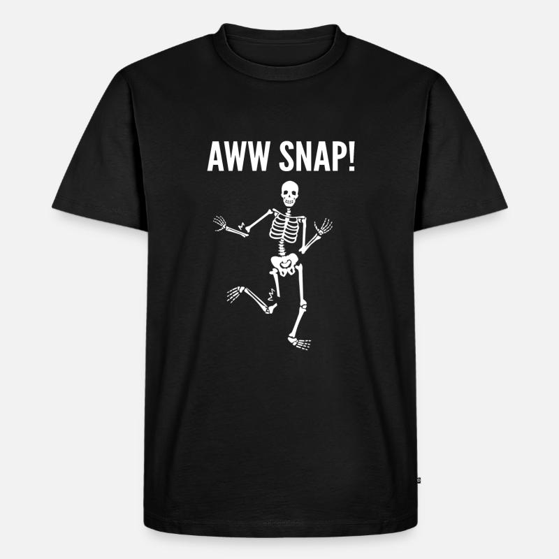 Gebrochenes Bein - Männer Premium Bio T-Shirt - Schwarz