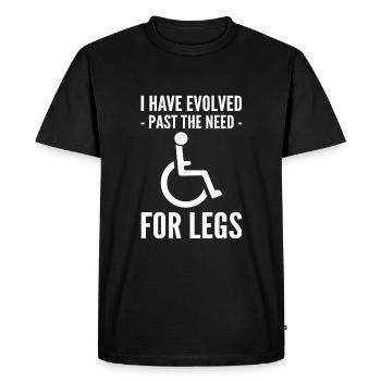 Fauteuil roulant - T-shirt Premium bio Homme - noir - Devant - Nico (187cm)