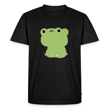 Couple de grenouilles - T-shirt Premium bio Homme - noir - Devant - Nico (187cm)