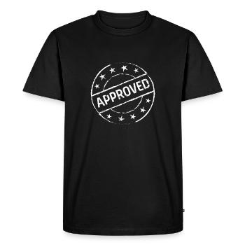 Approved in White - T-shirt Premium bio Homme - noir - Devant - Nico (187cm)