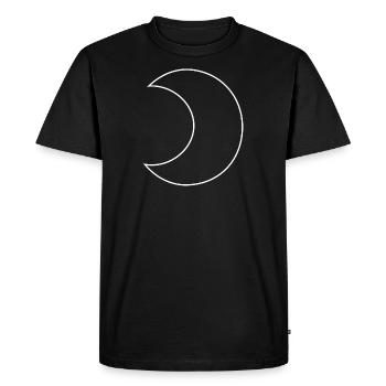 Lune - Croissant - T-shirt Premium bio Homme - noir - Devant - Nico (187cm)