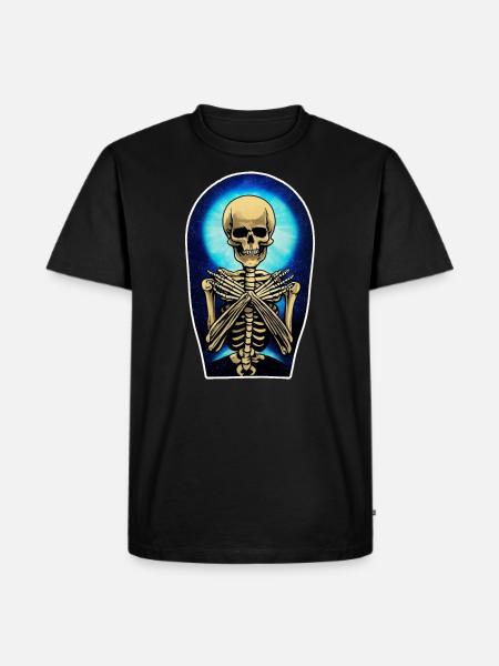 Skeleton style acrylic paint - skateboard - Men's Premium Organic T-Shirt - black
