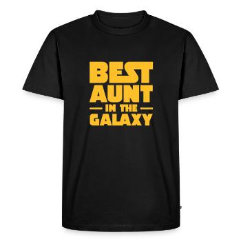 Best Aunt In The Galaxy - Men's Premium Organic T-Shirt - black - Front - Nico (187cm)