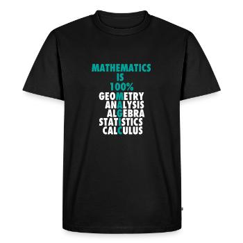 Math est 100% magique T-shirt - T-shirt Premium bio Homme - noir - Devant - Nico (187cm)