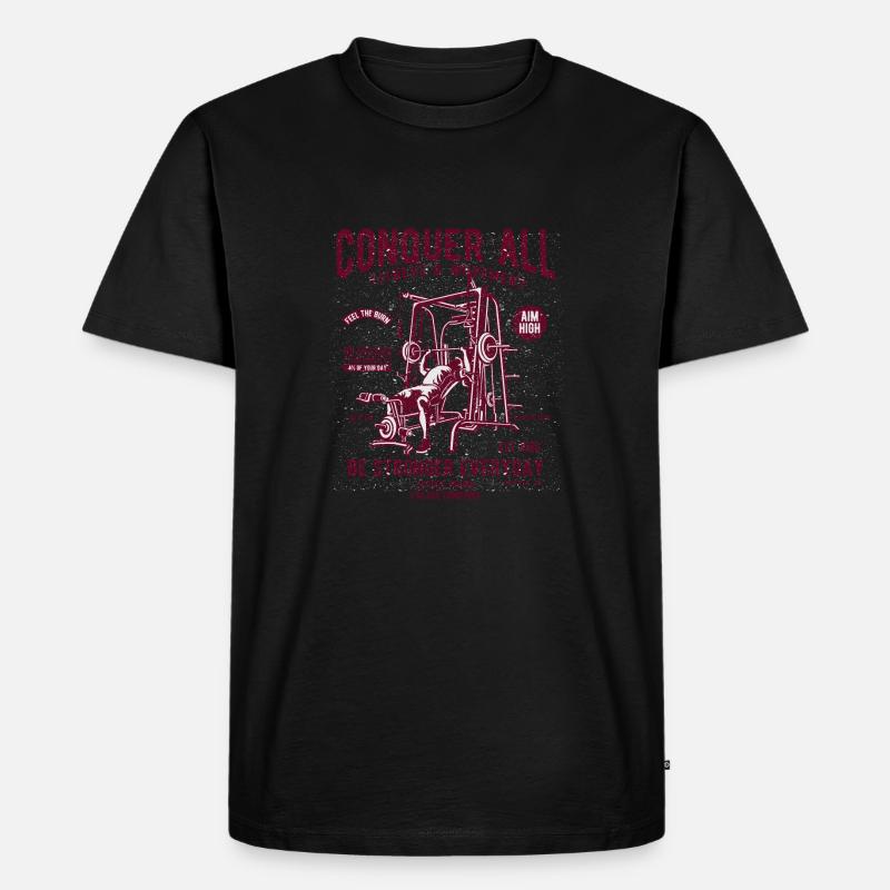 Conquer All - Männer Premium Bio T-Shirt - Schwarz