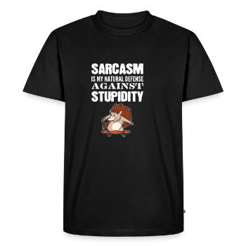 Défense naturelle Personne sarcastique Gesche - T-shirt Premium bio Homme - noir - Devant - Nico (187cm)