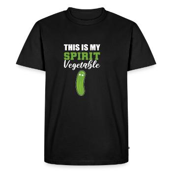 Mon cadeau végétalien aux légumes Spirit - T-shirt Premium bio Homme - noir - Devant - Nico (187cm)
