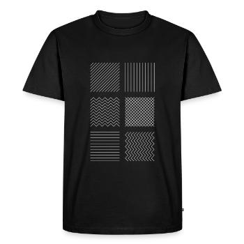 Graphic patterns and elements - Men's Premium Organic T-Shirt - black - Front - Nico (187cm)