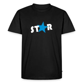 star - T-shirt Premium bio Homme - noir - Devant - Nico (187cm)