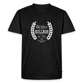 Best colleague in the world - Men's Premium Organic T-Shirt - black - Front - Nico (187cm)
