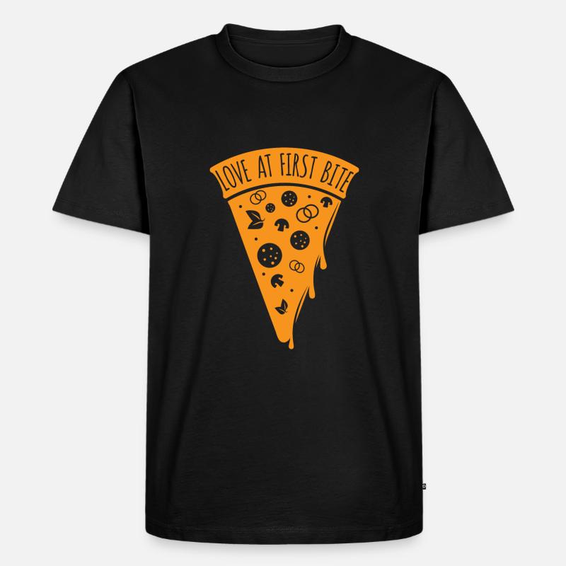 Love at first bite - Männer Premium Bio T-Shirt - Schwarz