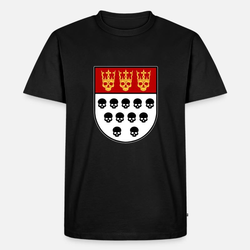 Schädel-Köln - Männer Premium Bio T-Shirt - Schwarz