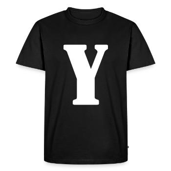 Y - T-shirt Premium bio Homme - noir - Devant - Nico (187cm)