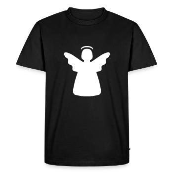 Ange avec halo - T-shirt Premium bio Homme - noir - Devant - Nico (187cm)