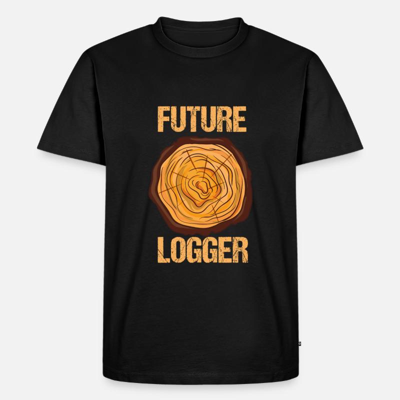 Future Logger Waldarbeiter Design - Männer Premium Bio T-Shirt - Schwarz