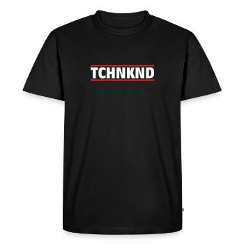 tchnknd - Technokind - Männer Premium Bio T-Shirt - Schwarz - Vorne - Nico (187cm)
