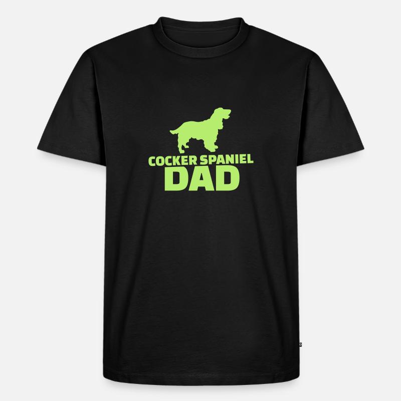 Cocker Spaniel Dad - T-shirt Premium bio Homme - noir
