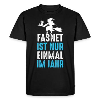 Fasnet is only once a year carnival carnival - Men's Premium Organic T-Shirt - black - Front - Nico (187cm)
