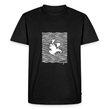 Island of Rügen, Mecklenburg-Western Pomerania, Baltic Sea - Men's Premium Organic T-Shirt - black - Front - Nico (187cm)