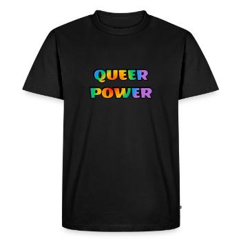 Pouvoir queer - T-shirt Premium bio Homme - noir - Devant - Nico (187cm)
