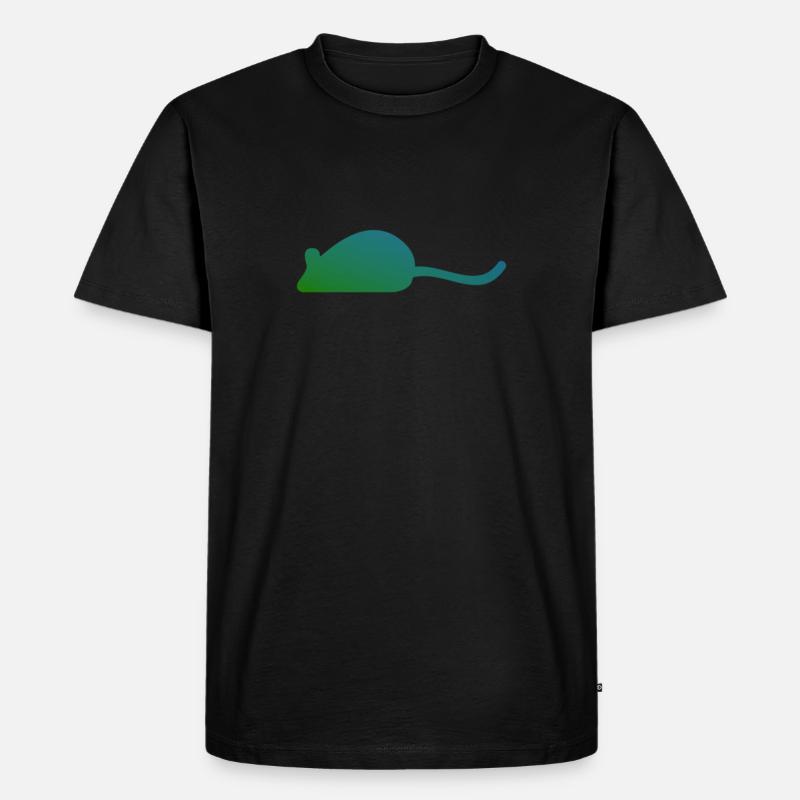 mouse - Männer Premium Bio T-Shirt - Schwarz
