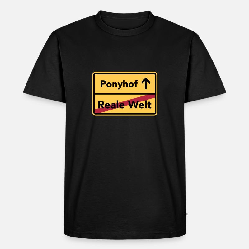 Ponyhof - Männer Premium Bio T-Shirt - Schwarz