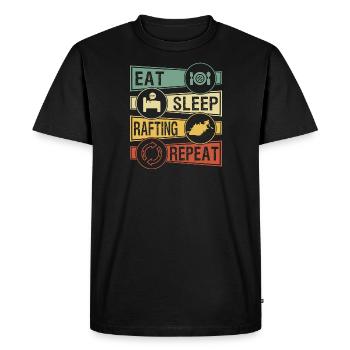 Rafting - T-shirt Premium bio Homme - noir - Devant - Nico (187cm)
