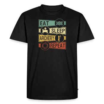 2000 - T-shirt Premium bio Homme - noir - Devant - Nico (187cm)