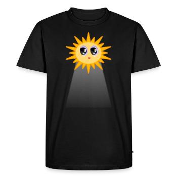Rayons du soleil Kawaii Art - T-shirt Premium bio Homme - noir - Devant - Nico (187cm)