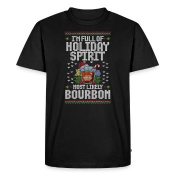 Noël Noël Whisky Holiday Spirit Bourbon - T-shirt Premium bio Homme - noir - Devant - Nico (187cm)