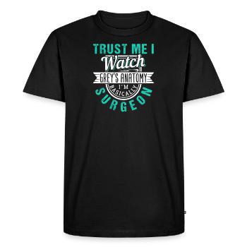 Series surgeon doctor - Men's Premium Organic T-Shirt - black - Front - Nico (187cm)