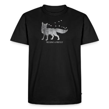 Preserve & Protect Protection de l'environnement Protection du climat Fuchs - T-shirt Premium bio Homme - noir - Devant - Nico (187cm)