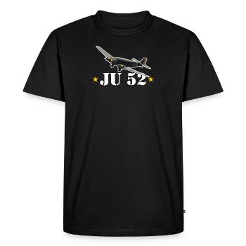 JU 52- Tante JU T-Shirt - Männer Premium Bio T-Shirt - Schwarz - Vorne - Nico (187cm)