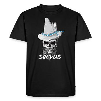 Servus Bayern Totenkopf - T-shirt Premium bio Homme - noir - Devant - Nico (187cm)
