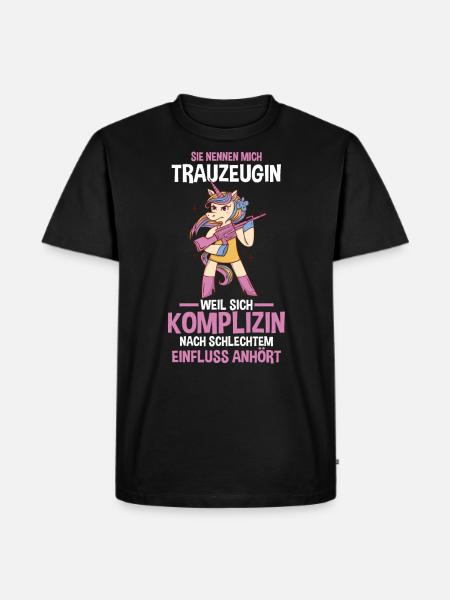 Trauzeugin - Männer Premium Bio T-Shirt - Schwarz