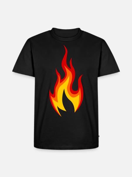 Fire Flame Illustration - Men's Premium Organic T-Shirt - black