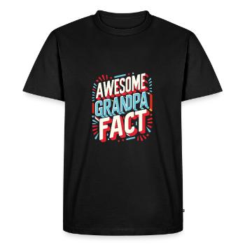 Grandpa Best Angler Baker Buddy Buddy - Men's Premium Organic T-Shirt - black - Front - Nico (187cm)