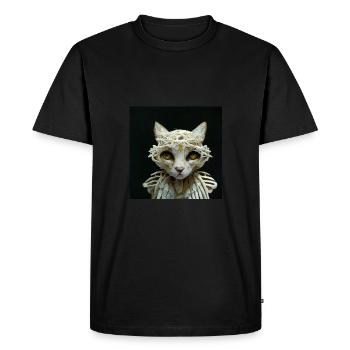 Cat - Angel - Transformation - Men's Premium Organic T-Shirt - black - Front - Nico (187cm)