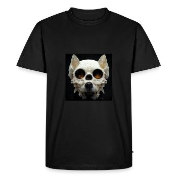Crâne de chien Crâne Crâne - T-shirt Premium bio Homme - noir - Devant - Nico (187cm)