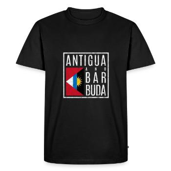 Antigua and Barbuda - Men's Premium Organic T-Shirt - black - Front - Nico (187cm)
