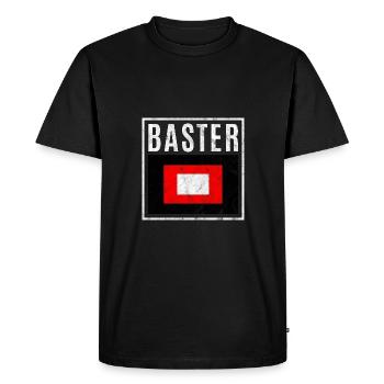 Baster - Men's Premium Organic T-Shirt - black - Front - Nico (187cm)