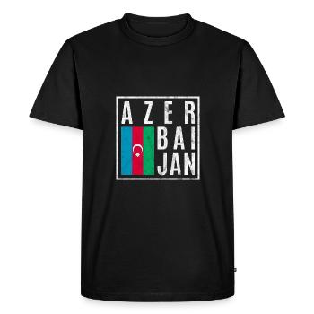 Azerbaïdjan - T-shirt Premium bio Homme - noir - Devant - Nico (187cm)