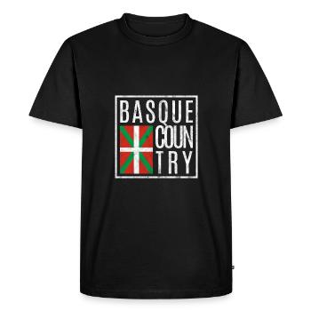 Pays basque - T-shirt Premium bio Homme - noir - Devant - Nico (187cm)
