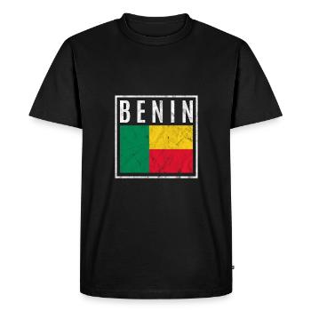Benin - Men's Premium Organic T-Shirt - black - Front - Nico (187cm)