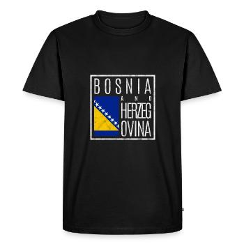 Bosnie-Herzégovine - T-shirt Premium bio Homme - noir - Devant - Nico (187cm)