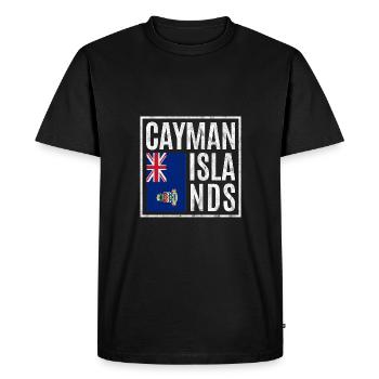 Îles Caïmanes - T-shirt Premium bio Homme - noir - Devant - Nico (187cm)